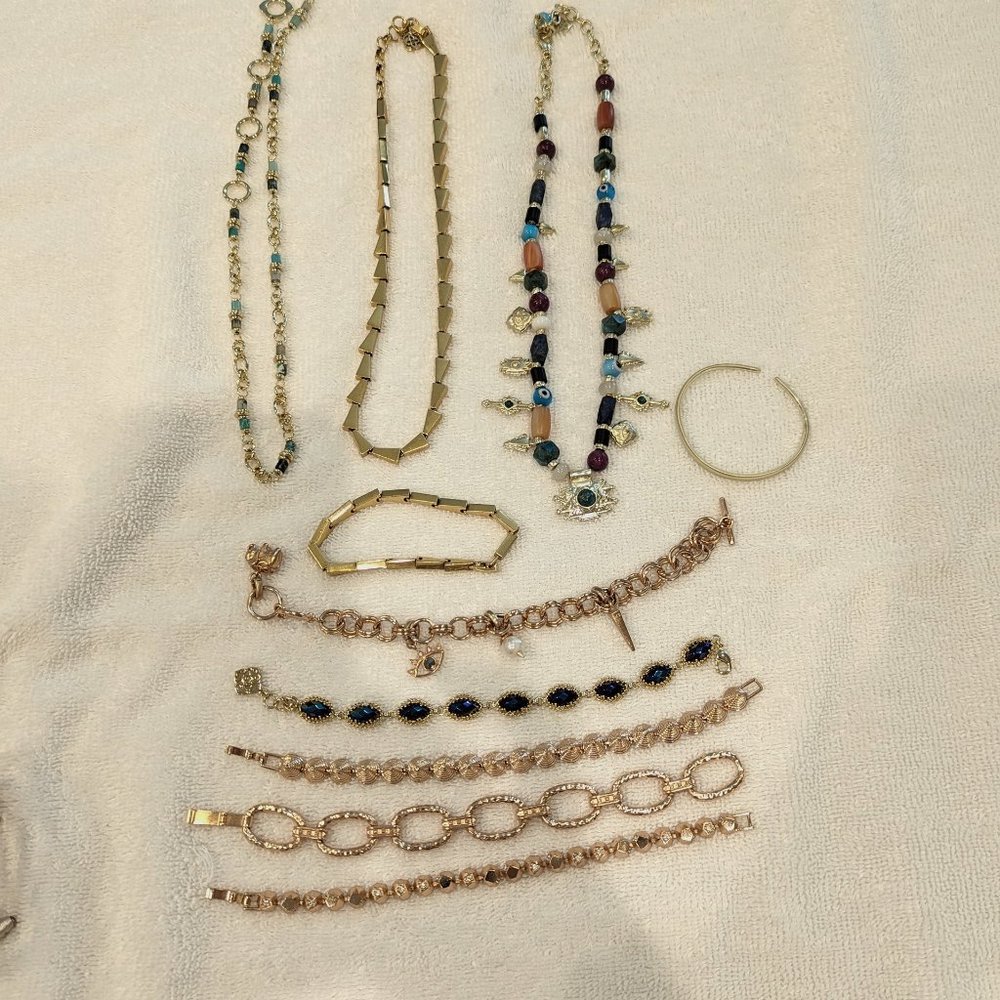 KENDRA SCOTT LOT -SEVEN Bracelets, THREE Necklaces,   SOLD AS A LOT ONLY